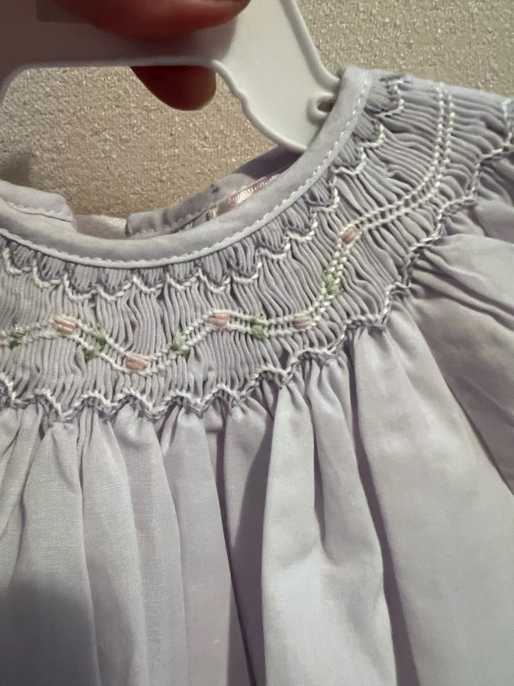 Petit Ami Lavender Smocked Puff Sleeve Dress - Picture 4 of 10